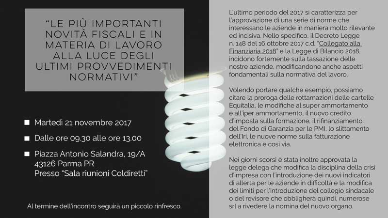 Le più importanti novità fiscali e in materia di lavoro alla luce degli ultimi provvedimenti normativi - Evento